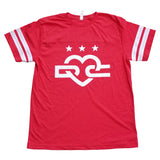 Men's DC Love Logo Football Fine Jersey T-Shirt