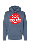DC Love Simple Circle Logo Heavyweight Hoodies (Red Version)